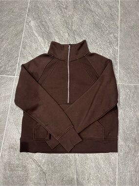 Danskin Brown Half-Zip Pullover Sweater